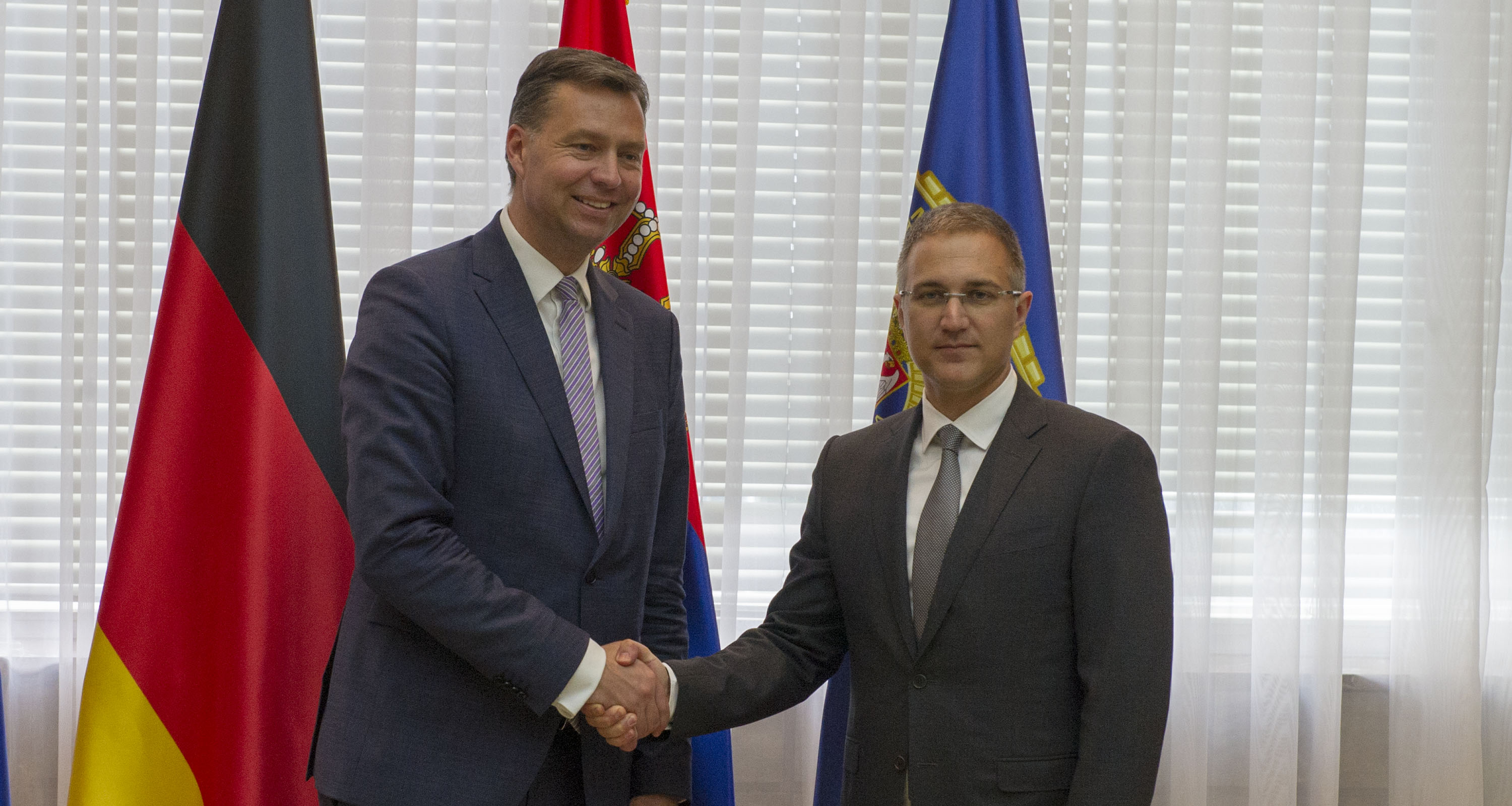 Стефановић и Мајер разговарали о унапређењу сарадње две земље, посебно у области унутрашњих послова