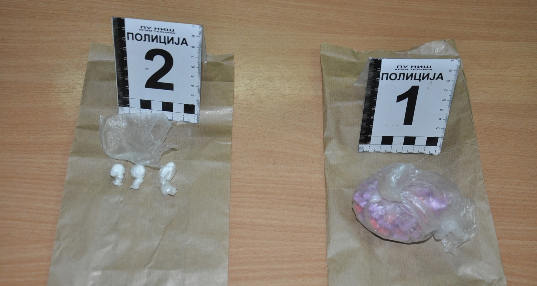 Zaplenjene tablete MDMA i kokain