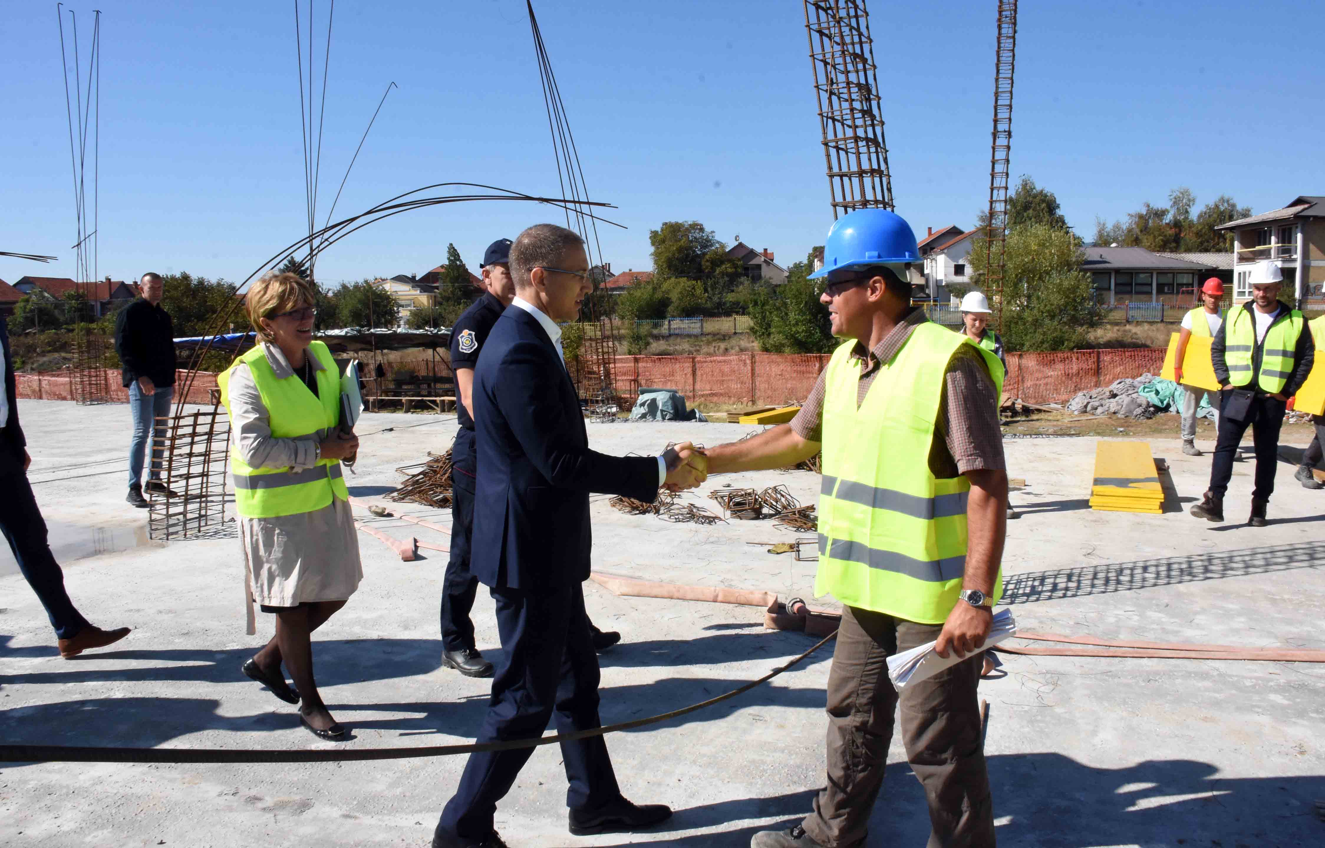 Ministar Stefanović obišao radove na izgradnji novog Regionalnog centra za vanredne situacije u Vranju